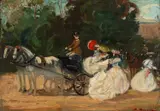 Riding in the park - Oil by M Marquez, Oil on board -, sold Jul 2026