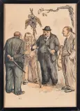 The Big Five by J.W. Glenn, 1941, Watercolour and ink on paper -, offered Jul 2026