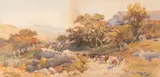 Cows and drover on a moorland track - Watercolour - 19 by William L. Lewis, Watercolour, offered Jul 2026