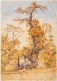 Figures by the Archway by Thomas Charles Leeson Rowbotham, Watercolour, offered Jul 2026