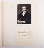 A signature dated 13th October 1857 by David Livingstone, ink, offered Jun 2026