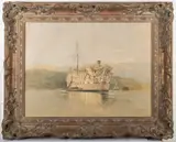 A moored hulk in a harbour - Oil by William Gibbons, Oil on canvas -, offered Jun 2026