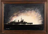 Fire by Michael Mees, Oil on board -, sold Jun 2026