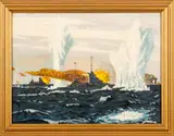'Disputed Passage by H.. Johnson, 1965, Oil on board -, sold Jun 2026