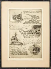 'Law of the Navy by Rowland Langmaid, etching, sold Jun 2026