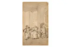 Untitled by William Walker, ink, offered Jan 2025