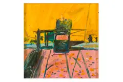 C.B.E., R.A., R.S.A. (BRITISH, b.1943) by Barbara Rae, acrylic on card, offered Nov 2024