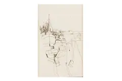 Untitled by Paul Feiler, ink and charcoal, offered Nov 2024