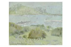 Untitled by Patrick Collins, oil on board, offered Nov 2024
