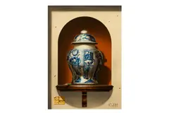 Untitled by Christopher John Harrison, oil on board, offered Nov 2024