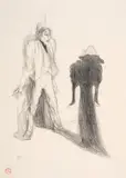 Lugné-Poé, dans Image (Wittrock 49) Lithograph printed in black, 1894, with the artist's monogram stamp in red ink, from the edition of 30, published by the Ed by Henri de Toulouse-Lautrec, Lithograph printed in black, sold Jul 2024