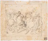 Manner of by Luca Giordano, ink, offered Jul 2024