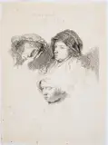 One Asleep by Rembrandt Harmensz van Rijn, Etching, sold Jul 2024