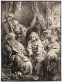 Joseph Telling his Dreams by Rembrandt Harmensz van Rijn, Etching, sold Jul 2024
