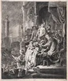 Christ before Pilate: Large Plate by Rembrandt Harmensz van Rijn, Etching with drypoint and engraving, circa, sold Jul 2024