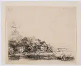 The Landscape with the Cow by Rembrandt Harmensz van Rijn, Etching and drypoint, circa, sold Jul 2024