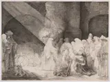 The Presentation in the Temple: Oblong Plate by Rembrandt Harmensz van Rijn, Etching, drypoint and engraving, circa, sold Jul 2024