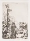 The Crucifixion: Small Plate by Rembrandt Harmensz van Rijn, Etching, circa, sold Jul 2024