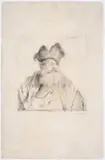 Old Man with a divided Fur Cap by Rembrandt Harmensz van Rijn, Etching with drypoint, sold Jul 2024