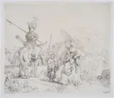 The Baptism of the Eunuch by Rembrandt Harmensz van Rijn, Etching with touches of drypoint, sold Jul 2024
