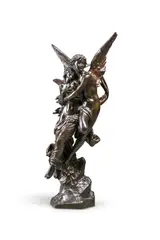 A large bronze figural group 'le ravissement de psyché', late 19th century by Henri Godet, Bronze Garanti Paris, sold Jun 2024