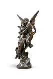 A large bronze figural group 'le ravissement de psyché', late 19th century by Henri Godet, Bronze Garanti Paris, sold Jun 2024