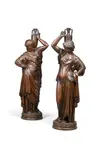 The water-bearers 'la jeune syracusaine' & 'la jeune by Jacques-Léonard Maillet, Bronze, signed to cast, offered Jun 2024