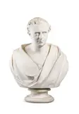 A marble bust portrait of robert stephenson m.p. (1781-1848) by Edward William Wyon, 1855, bronze, sold Jun 2024