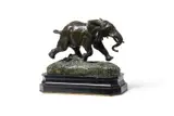 Eléphant du sénégal by Antoine-Louis Barye, BRONZE, sold Jun 2024