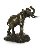 An animalier bronze of an elephant, swiss, early 20th century by Oscar Waldmann, BRONZE, offered Jun 2024