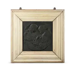A rare bronze bas relief 'the fortune teller' dated 1904 by Robert Anning Bell, 1904, Bronze with a dark brown patina, sold Jun 2024