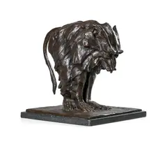 Baboon by Guido Righetti, 1917, Bronze, sold Jun 2024
