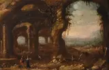 Orientalist figures in a grotto by Rombout van Troyen, Oil on panel, offered Jun 2024