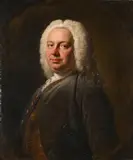 Portrait of henry hawley (1685-1789) by Allan Ramsay, Oil on`canvas, feigned oval, sold Jun 2024