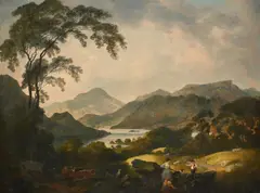 Ullswater from gowbarrow park by Julius Caesar Ibbetson, Oil on canvas, sold Jun 2024