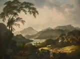 Ullswater from gowbarrow park by Julius Caesar Ibbetson, Oil on canvas, sold Jun 2024