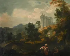Castle campbell. clackmannanshire by Julius Caesar Ibbetson, Oil on canvas, a pair Each, sold Jun 2024