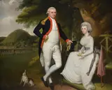 Portrait of lieutenant-colonel william sydenham and his wife, in madras by Robert Home, Oil on canvas, sold Jun 2024