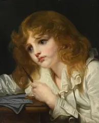 The young mathematician by Jean-Baptiste Greuze, Oil on canvas, sold Jun 2024