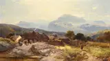 In the welsh hills by Henry Bright, Oil on canvas, sold Jun 2024