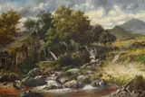 Old mill near dolgelly by William Henry Mander, Oil on canvas, offered Jun 2024
