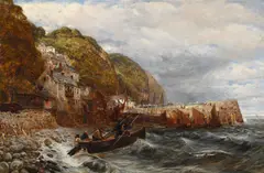 Clovelly, north devon by Charles Thomas Burt, Oil on canvas, sold Jun 2024