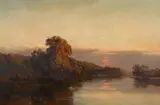 The thames at quarry wood by Alfred de Breanski, Oil on canvas, sold Jun 2024