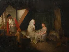 The benevolent village instructress by Edward Bird, Oil on panel, a pair Both signed, sold Jun 2024