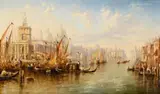 Extensive view of the grand canal, venice by Francis Moltino, Oil on canvas, sold Jun 2024
