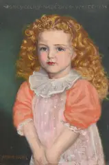 Agnes cecily nadézhda white by Arthur Hughes, Oil on board, offered Jun 2024