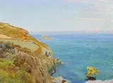 North cornwall by Arthur Hughes, Oil on board, sold Jun 2024