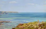 North cornwall by Arthur Hughes, Oil on board, sold Jun 2024