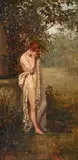 The broken pitcher by Albert Ludovici Junior, Oil on panel, sold Jun 2024