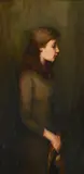 Portrait of a young girl by George Paul Chalmers, Oil on canvas, sold Jun 2024